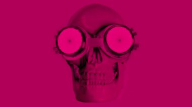 Cadılar Bayramı kafatası ile hipnotik videoları desen gözlük