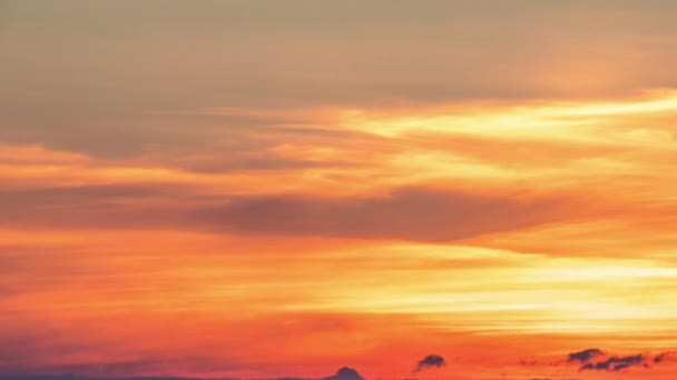 Timelapse Барвистих Хмар Заходу Сонця Небі — стокове відео