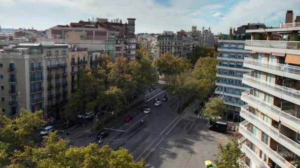 Kilátás Nyílik Város Barcelona — Stock videók