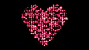 güzel kadın farklı görüntülerin büyük sıra kalp şeklinde dudakları