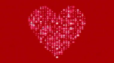 Kadın dudak kalp şeklinde farklı görüntü dizisi