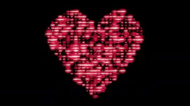 Kadın dudak kalp şeklinde farklı görüntü dizisi