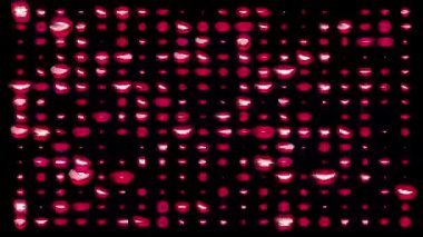 Siyah arka planda hareketli kadın kırmızı dudaklar