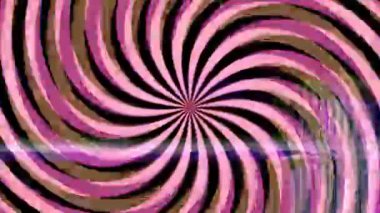 dönen hipnotik soyut spiral döngü video bozulması ve arıza efektleri