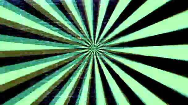 Filatura Ipnotica Spirale Astratta Con Distorsione Video Effetti Glitch — Video Stock