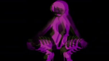 Seksi neon uv kızdırma dansçı