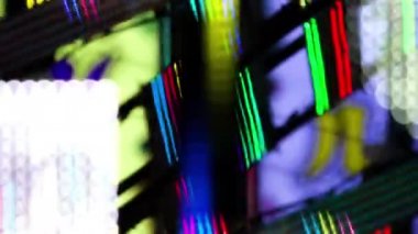 Neon ışıkları ile soyut renkli arkaplan