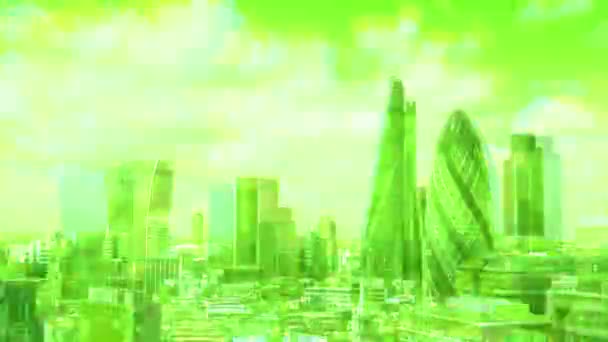 Olika Områden Och Platser Byggnader London Med Bullereffekter Video — Stockvideo