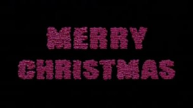 Merry Christmas siyah arka plan üzerine yazı için türü hareketlendirme