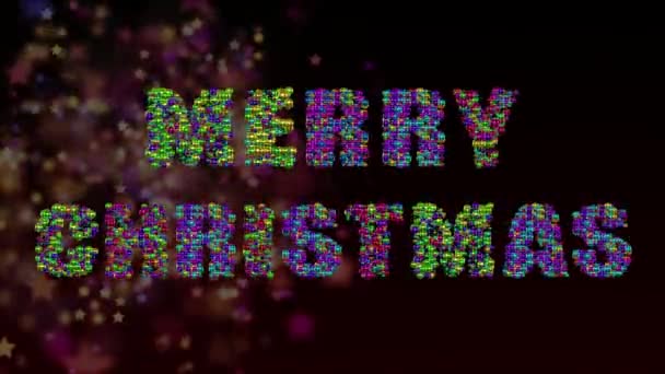 Tipo Animación Para Letras Feliz Navidad — Vídeo de stock