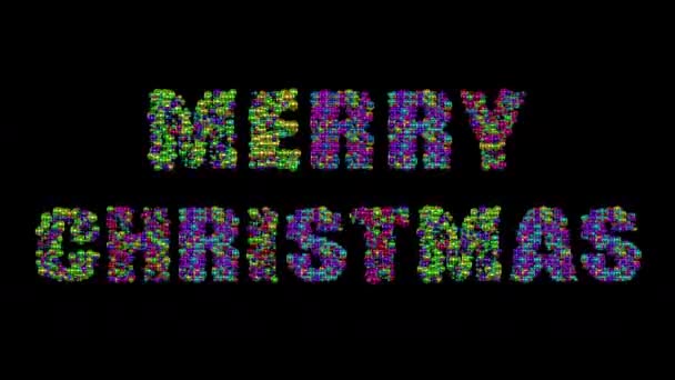 Tipe Animasi Untuk Merry Christmas Lettering — Stok Video