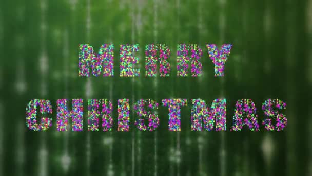 Tipo Animación Para Letras Feliz Navidad — Vídeos de Stock