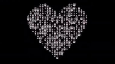 Kalp şeklinde titreşen farklı görüntülerden oluşan geniş bir koleksiyon.