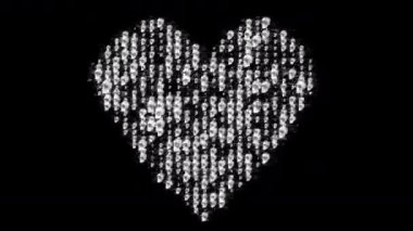 Kalp şeklinde titreşen farklı görüntülerden oluşan geniş bir koleksiyon.