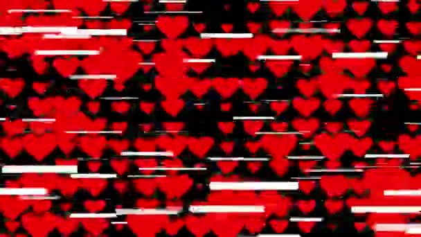 动画类型的移动心脏形状 — 图库视频影像