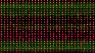 Siyah arka plan üzerinde küçük kalpler ile ızgara desen