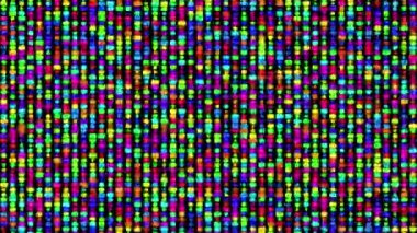 Siyah arka plan üzerinde küçük renkli yuvarlaklar ile Desen