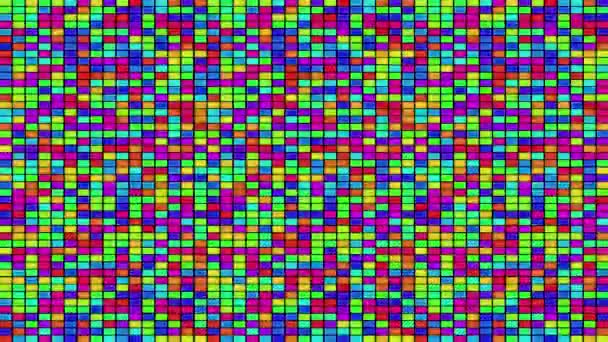 Colorful Grid Pattern Small Rectangles — Stock Video