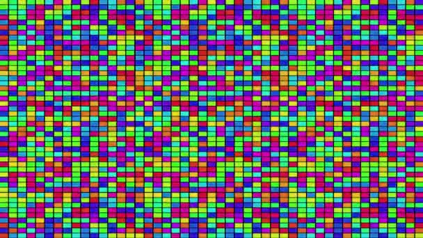 Colorful Grid Pattern Small Rectangles — Stock Video