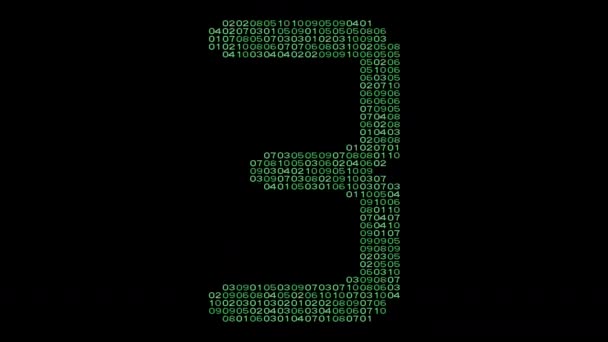 Contagem Números Tempo Informações Código — Vídeo de Stock