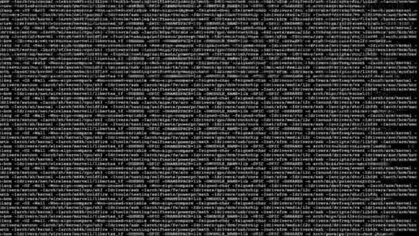 Computerbildschirmdaten Und Laufende Programmierinformationen — Stockvideo