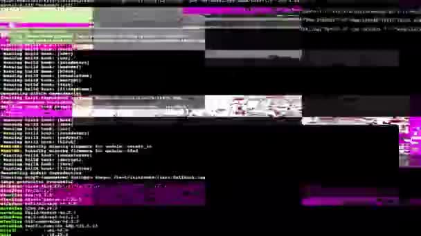 Computer Scherm Gegevens Het Uitvoeren Van Programmeerinformatie — Stockvideo