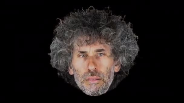 卷发男人的头像 — 图库视频影像