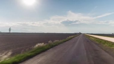 Delta Debro park, İspanya küçük yol boyunca sürüş Araç