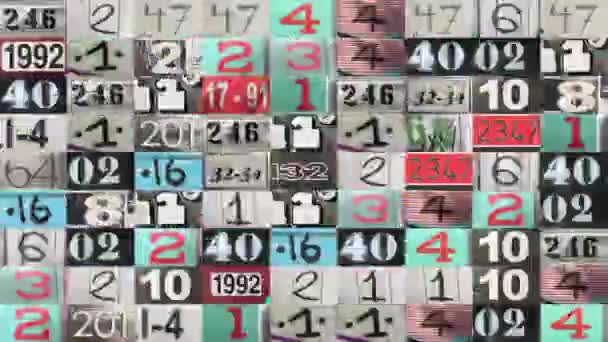 Collage Van Verschillende Veranderende Stedelijke Getallen — Stockvideo