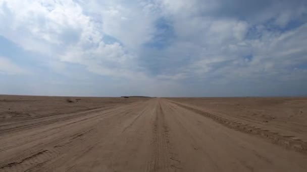 Uitzicht Zandstrand Aan Middellandse Zeekust Spanje — Stockvideo