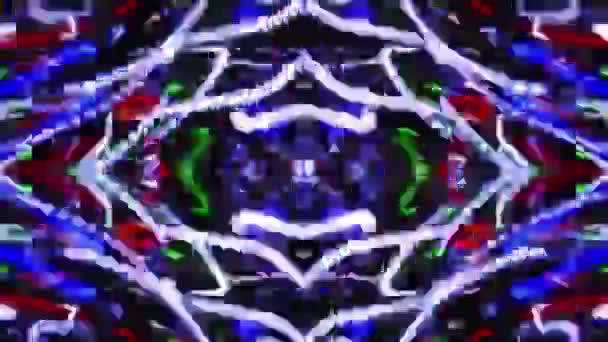 Abstracte Achtergrond Met Kleurrijke Caleidoscoop Patroon — Stockvideo