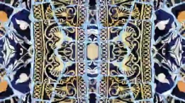 Parc Guell seramik karoların zincirleme görüntüleri, Barselona, İspanya