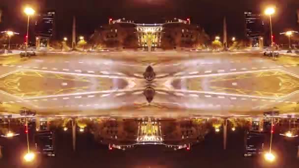 Images Timelapse Conduite Travers Route Animée Avec Effet Miroir — Video