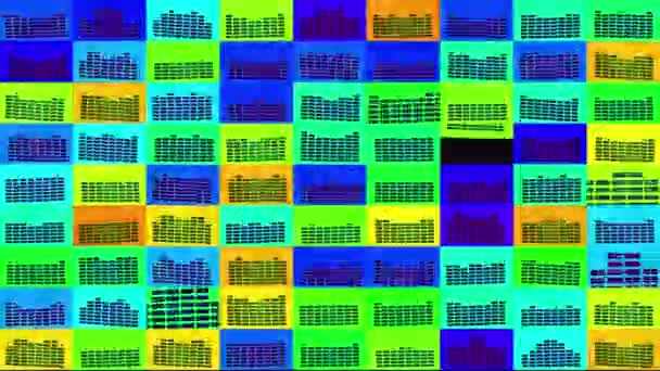 Equalizadores Musicais Movimento Com Efeito Colorido — Vídeo de Stock