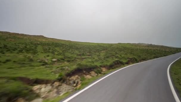 Pov Strzał Drogi Krajobrazu Galica Hiszpania — Wideo stockowe