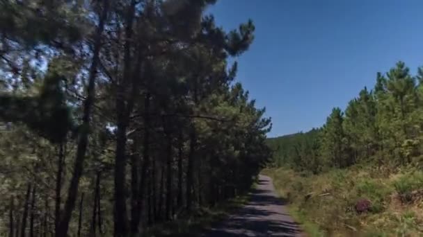 Pov Shot Road Track Landscape Galica Spain — Stock Video