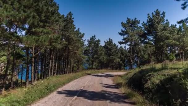 Pov Shot Road Track Landscape Galica Spain — Stock Video