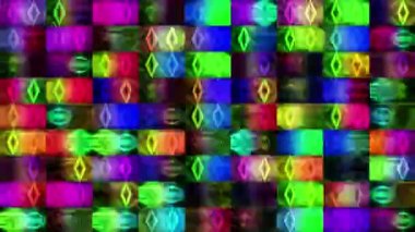 Led ışıklarla soyut renkli desen