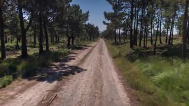 ガリカ スペインのオフロードトラックと風景のポブショット — ストック動画