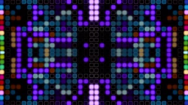 Abstract Kleurrijk Patroon Met Led Verlichting — Stockvideo