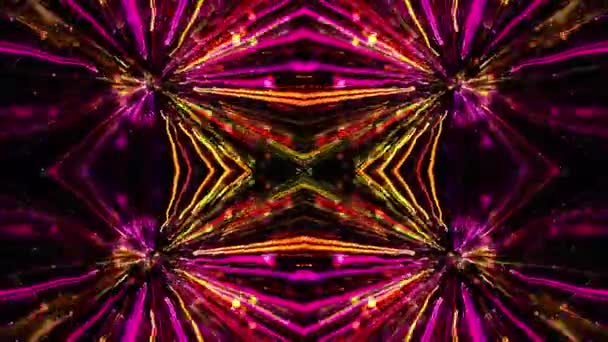 Abstract Background Colorful Kaleidoscope Pattern — Stock Video