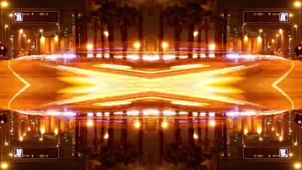 Timelapse Footage City Traffic Mirrored Effect — Stock Video