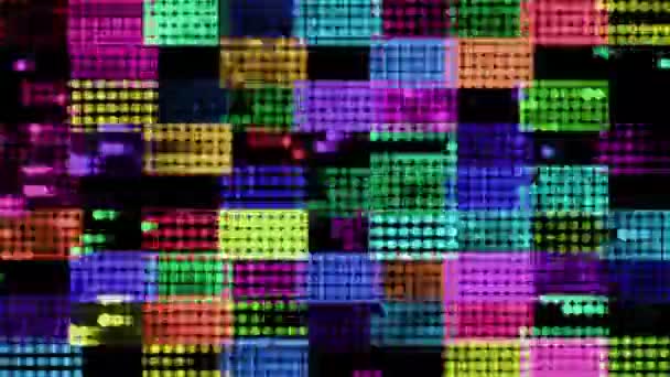 Abstraktní Pozadí Pohyblivými Neonové Indikátory — Stock video