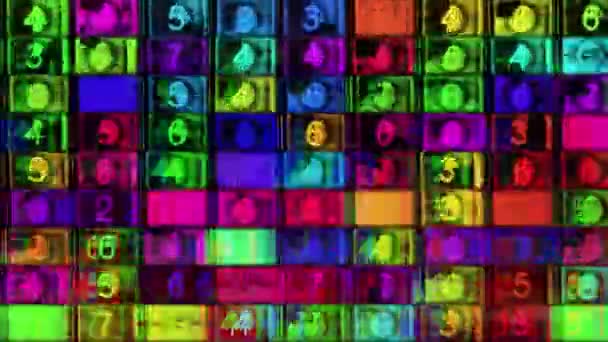胶片通用倒计时的数字序列模式 — 图库视频影像
