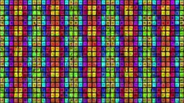 Film geri sayım ve sayılar desenli Izgara