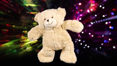 bir disko de sevimli oyuncak ayı