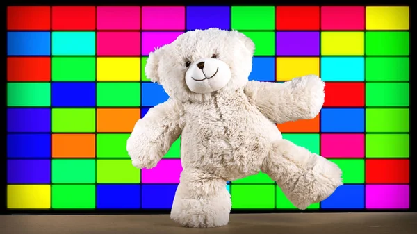 cute teddy bear at a disco