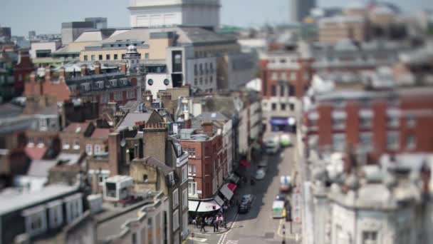 Covent Garden的时差倾斜移位镜头，英国伦敦 — 图库视频影像