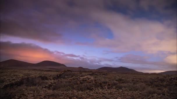 Video loop di nuvole sopra il deserto — Video Stock