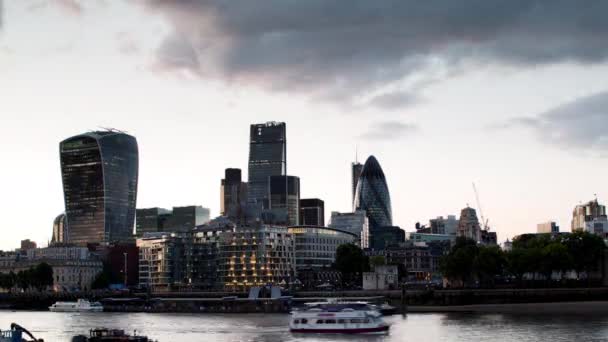 Timelapse video di paesaggio urbano, Londra, Inghilterra, Regno Unito — Video Stock